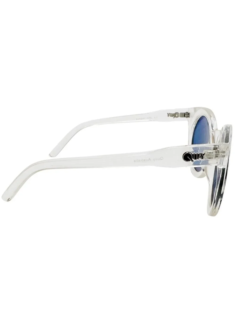 QUAY ‘China Doll’ Clear Mirrored Sunglasses